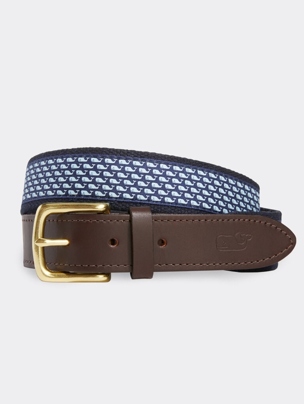 NWOT VINEYARD VINES Vineyard Whale Canvas Club Belt, Navy, Size 36